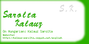 sarolta kalauz business card